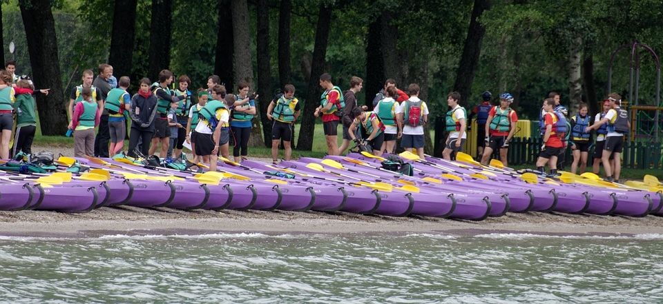 Team building nature canoë